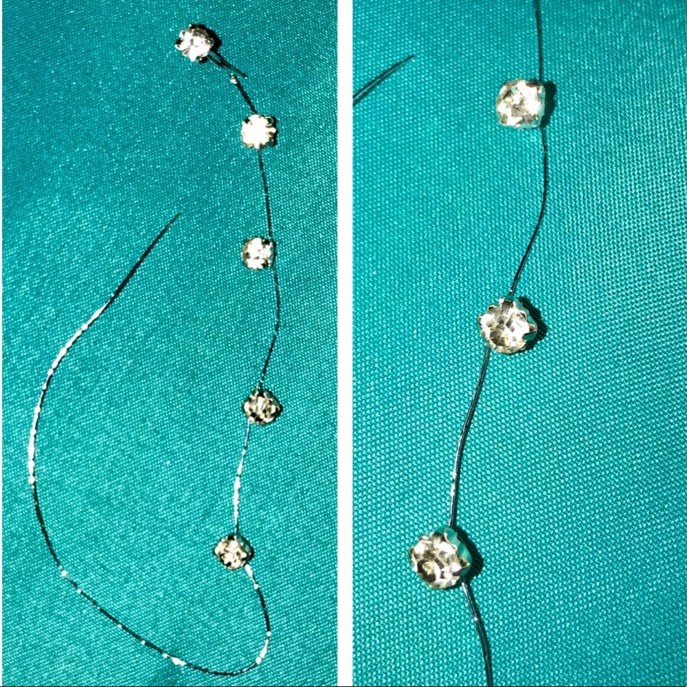 NEW DIAMANTÉ 5 RHINESTONE PICKS FLORAL CRAFTS (10)